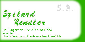 szilard mendler business card